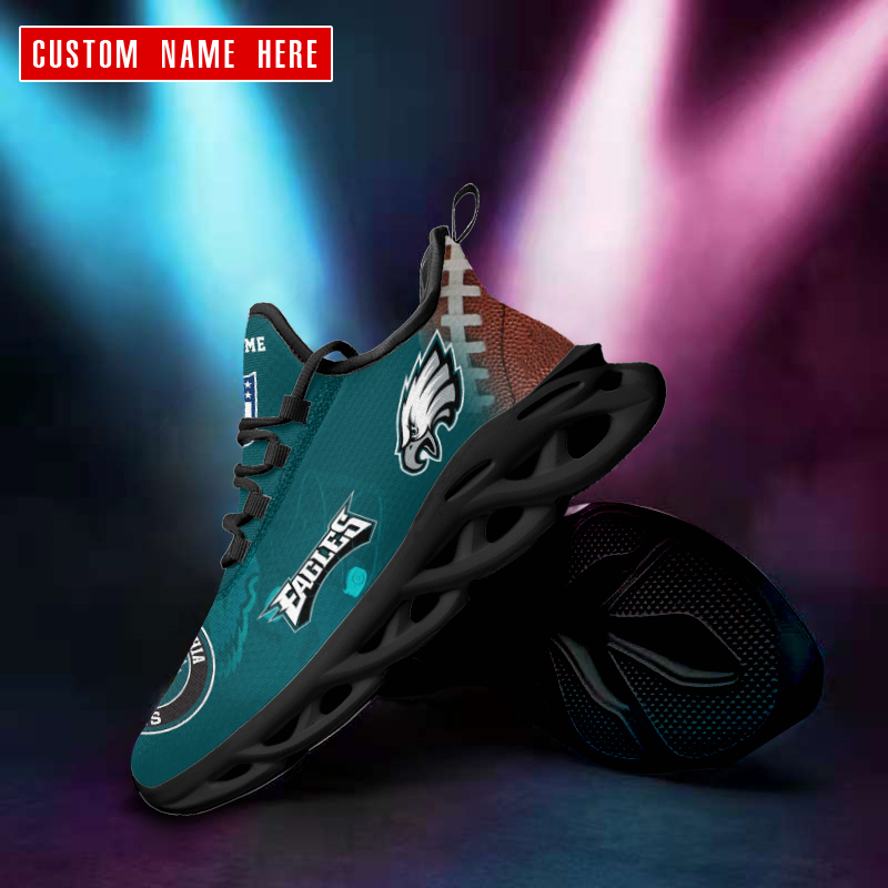 Philadelphia Eagles Personalized Yezy Running Sneakers - Bottom View
