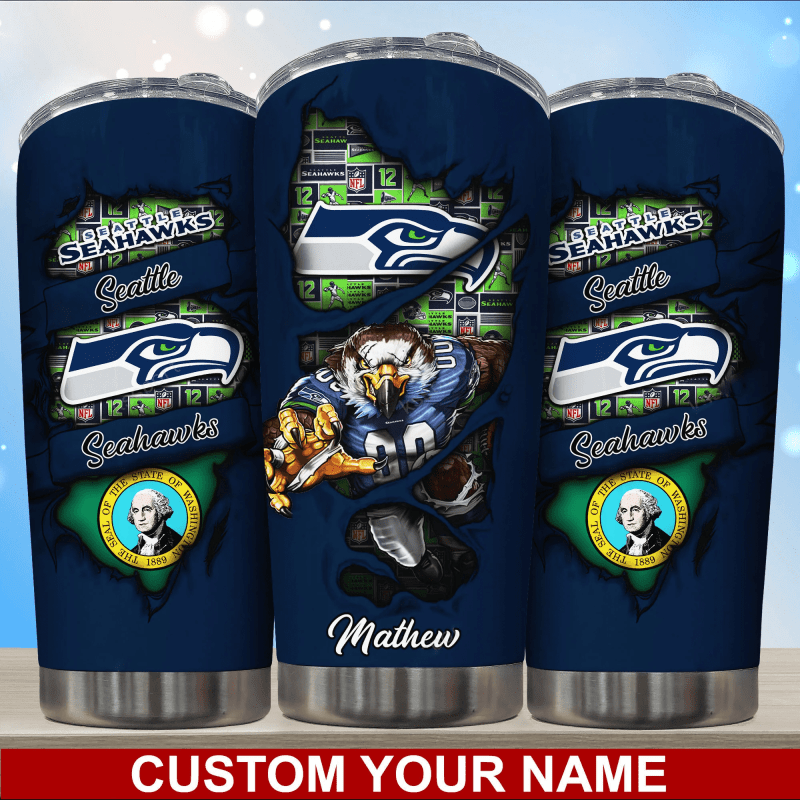 Seattle Seahawks Personalized Tumbler