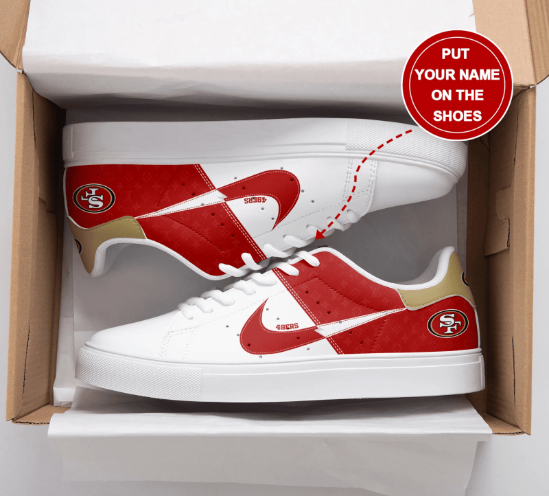 San Francisco 49ers Personalized SS Custom Sneakers Side View