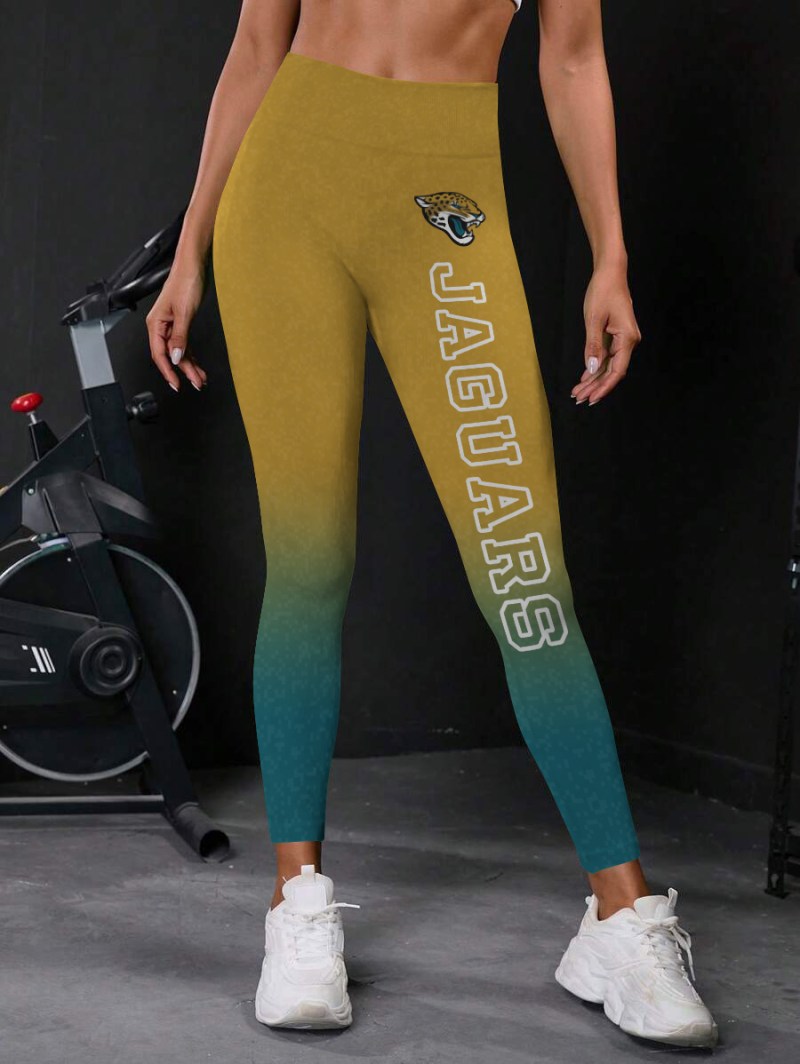High Waist Push Up Leggings for Jacksonville Jaguars Fans
