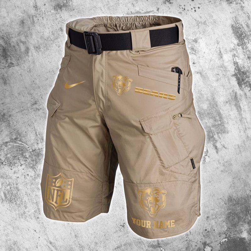 Chicago Bears Khaki Front Pockets Shorts