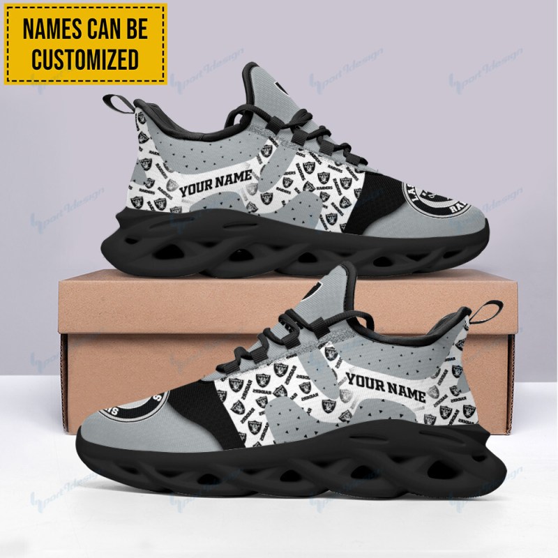 Las Vegas Raiders Personalized Yezy Running Sneakers