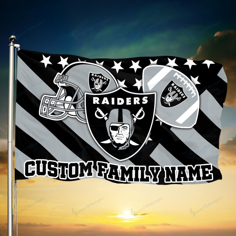 Las Vegas Raiders Personalized Flag