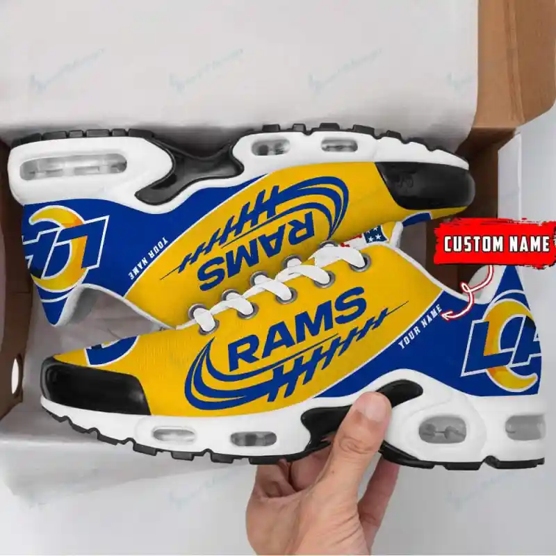 Los Angeles Rams Personalized Plus T-N Youth Sneakers