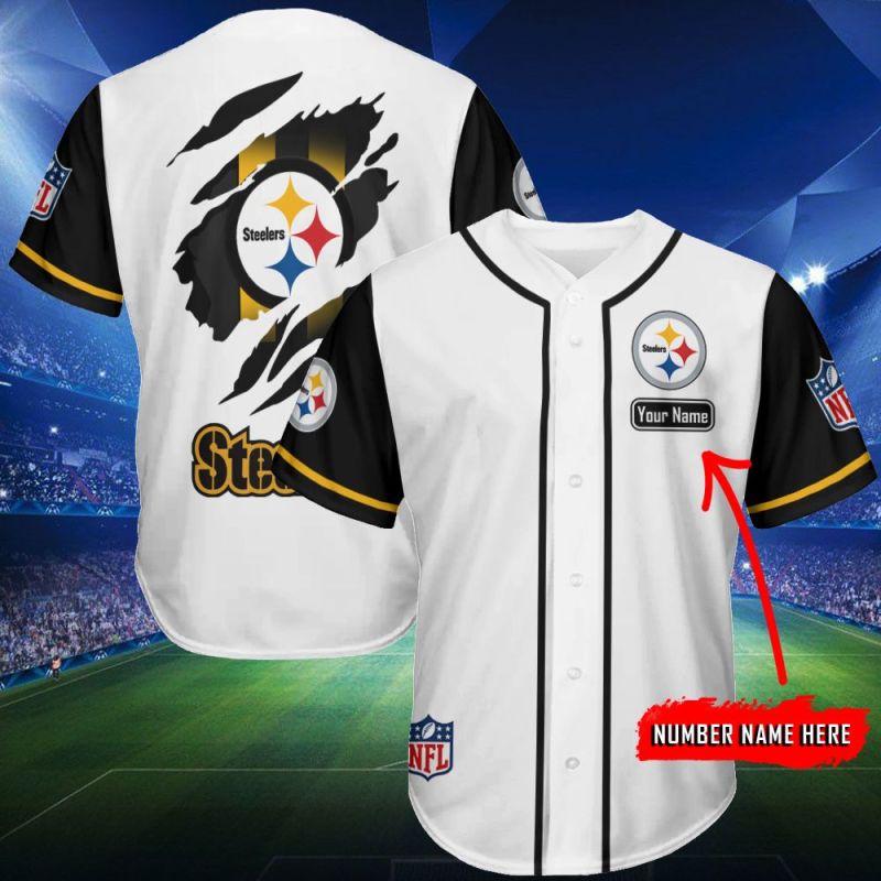 Pittsburgh Steelers Personalized Baseball Jersey Shirt