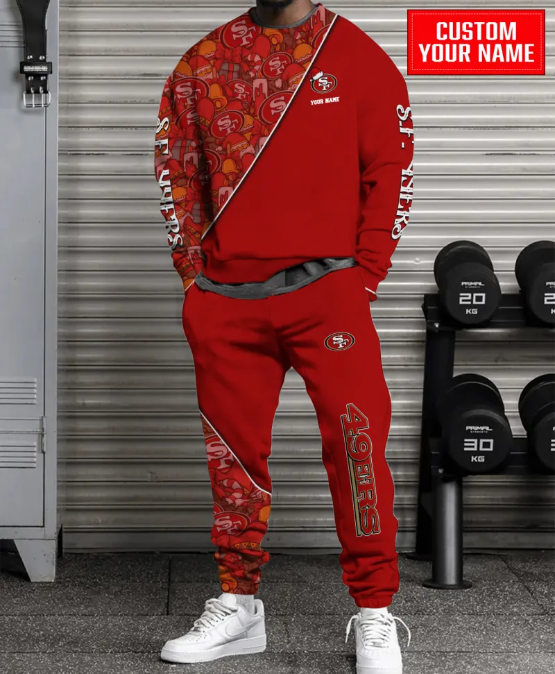 San Francisco 49ers Christmas Pattern Combo Sweatshirt and Sweatpants