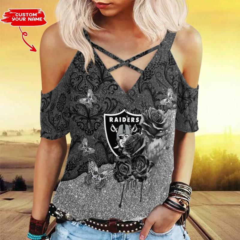 Las Vegas Raiders Hollow Out Blouse Shirt