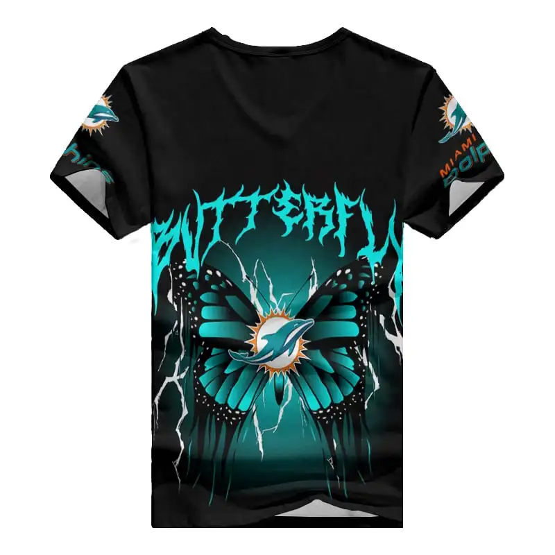 Stylish Miami Dolphins V-neck T-shirt