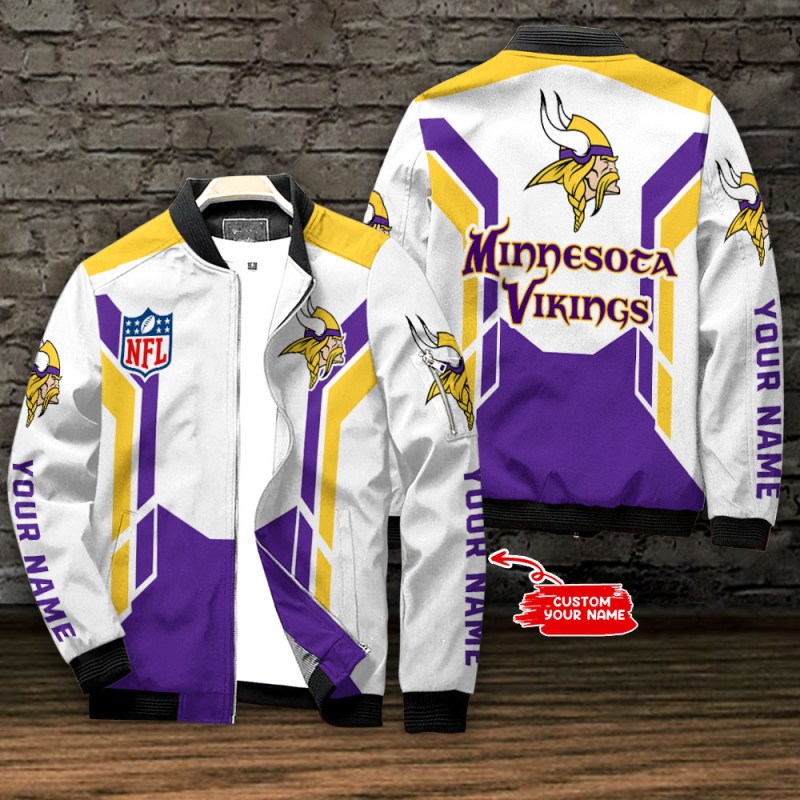 Minnesota Vikings Personalized Bomber Jacket