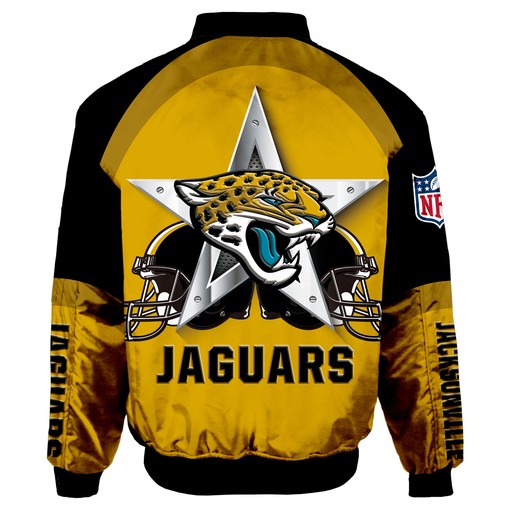 Jacksonville Jaguars Bomber Jacket Graphic Player Running