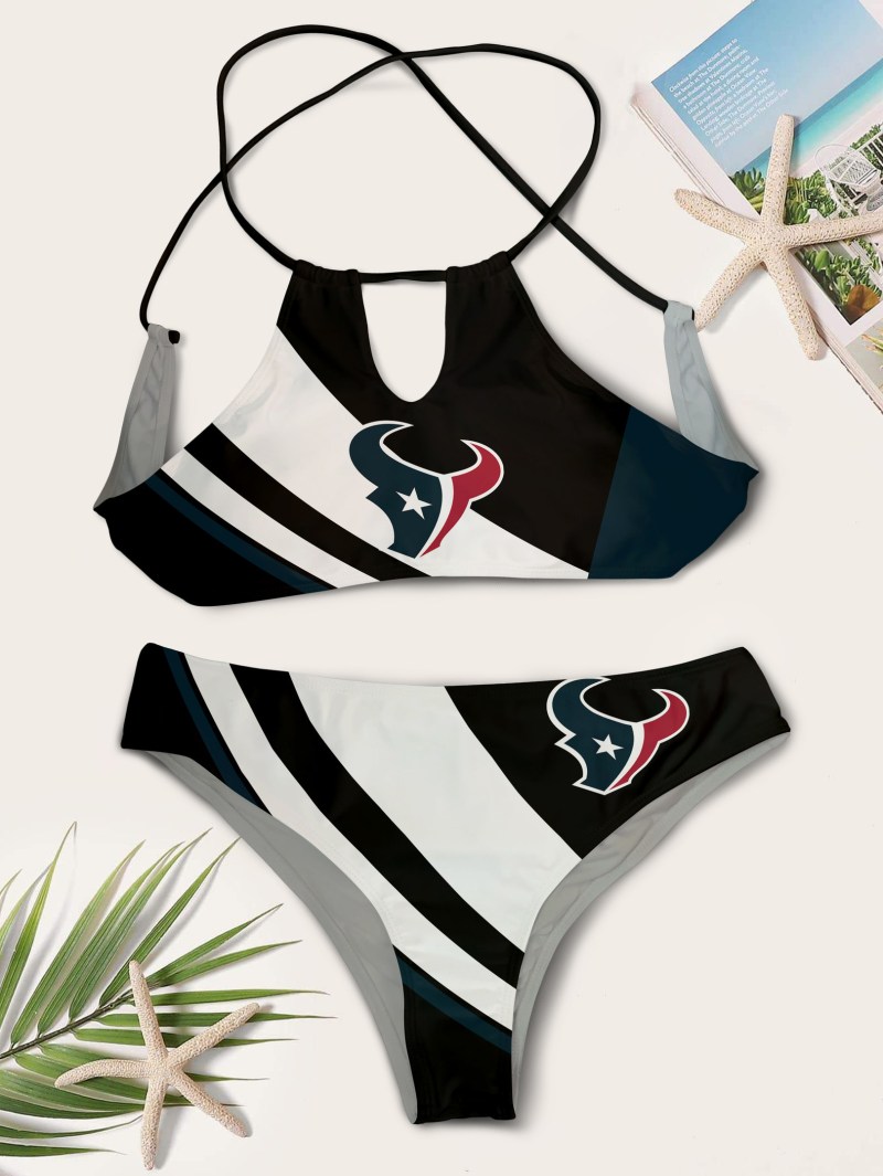 Houston Texans Women's Cami Keyhole One-piece Swimsuit
