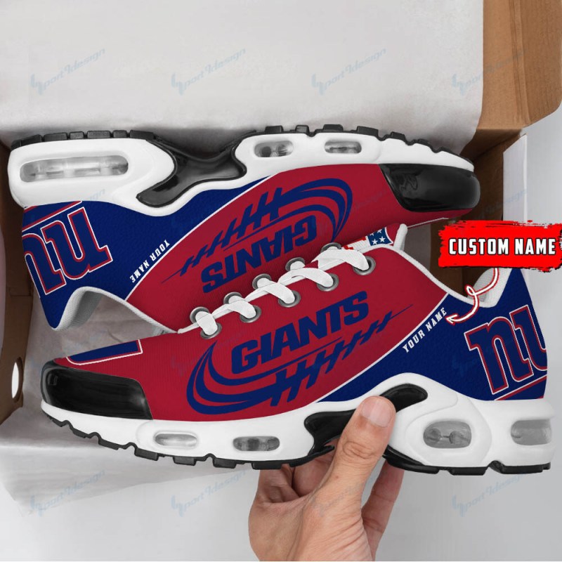 New York Giants Personalized Plus T-N Youth Sneakers