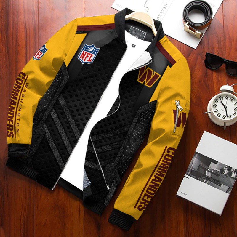 Washington Commanders Bomber Jacket Back View