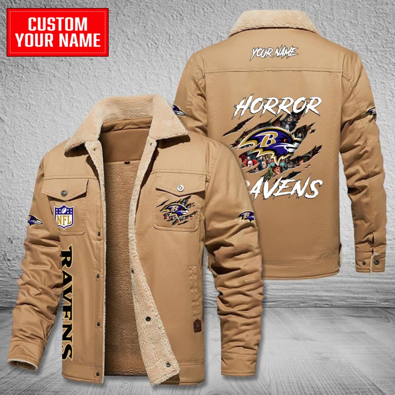 Baltimore Ravens Bomber Jacket Coffee