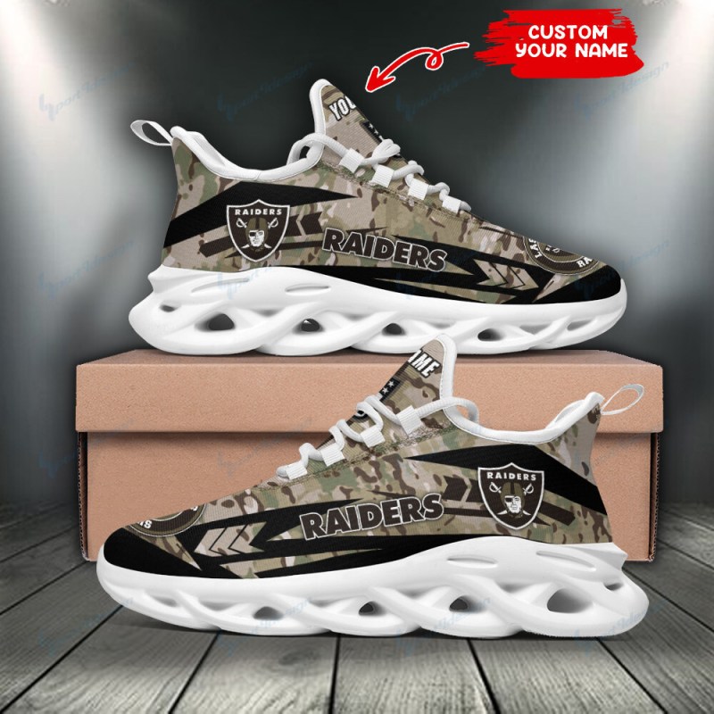 Las Vegas Raiders Personalized Yezy Running Sneakers