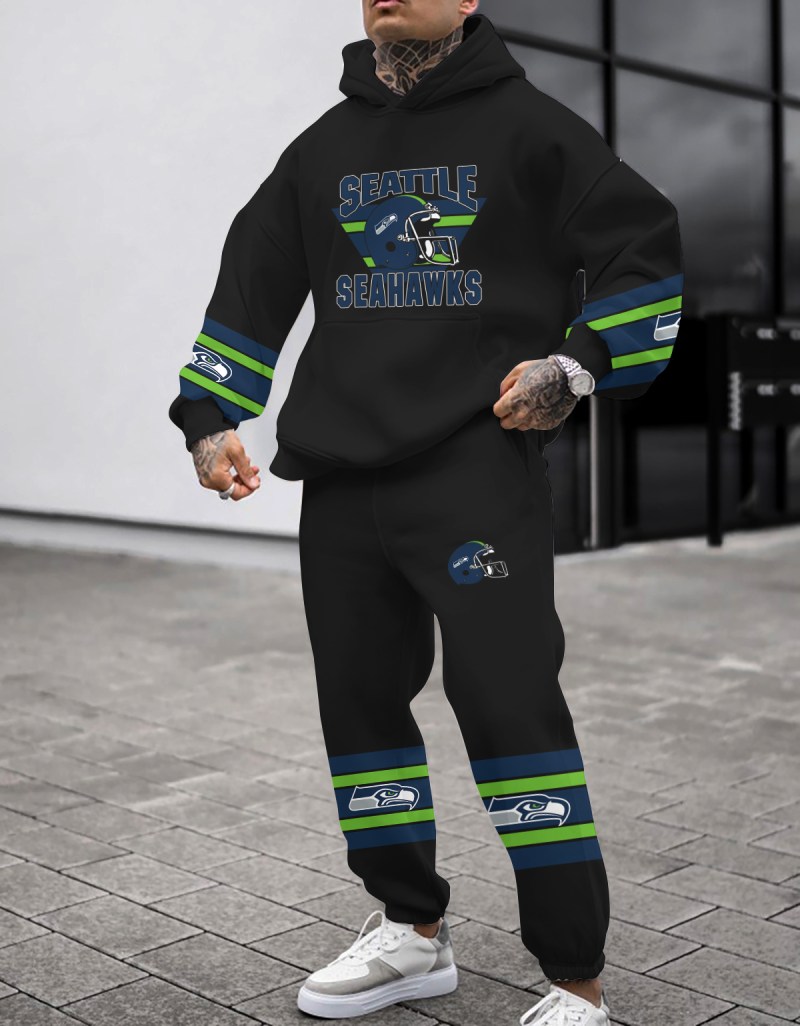 Seattle Seahawks Comb Hoodie and Sweatpants