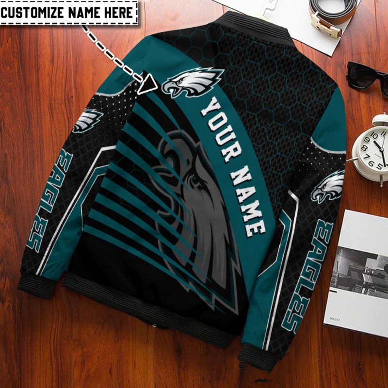 Philadelphia Eagles Bomber Jacket Back View
