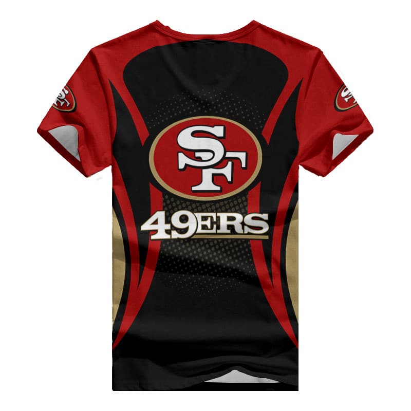 San Francisco 49ers Summer V-neck Women T-shirt