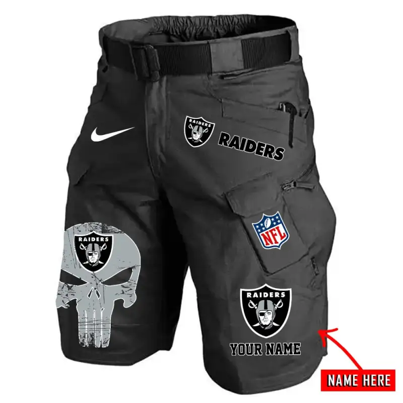 Front View of Las Vegas Raiders Men Shorts