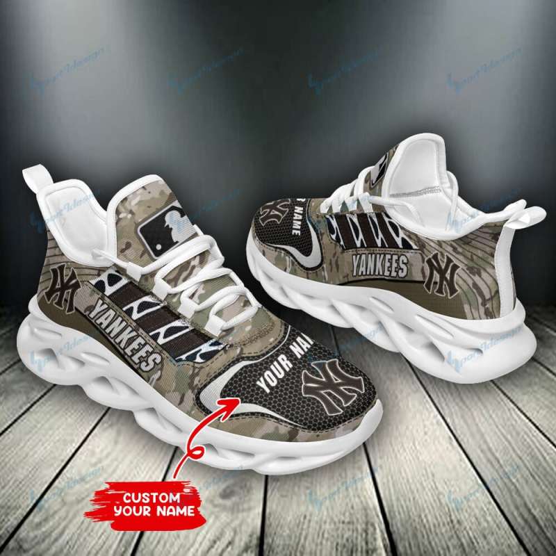 New York Yankees Personalized Yezy Running Sneakers Image 3