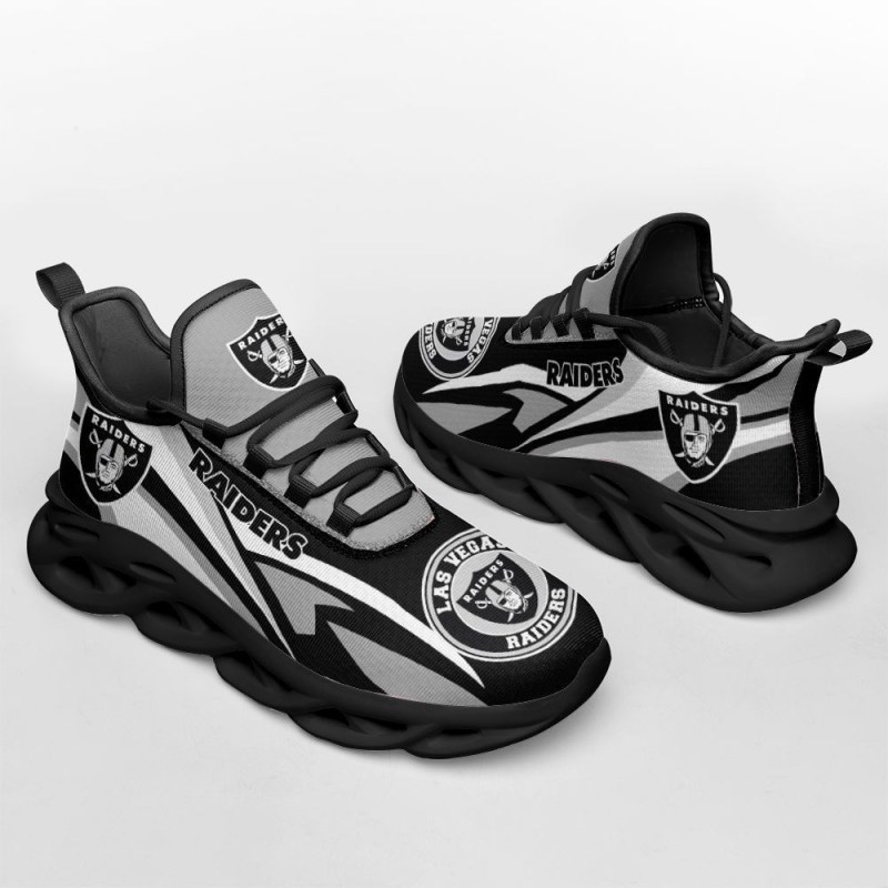 Las Vegas Raiders Yezy Running Sneakers Display