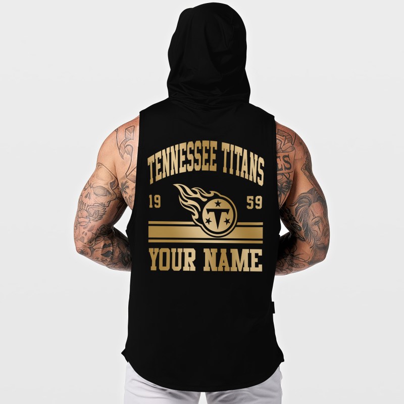 Tennessee Titans Men's Workout Hooded Tank Top