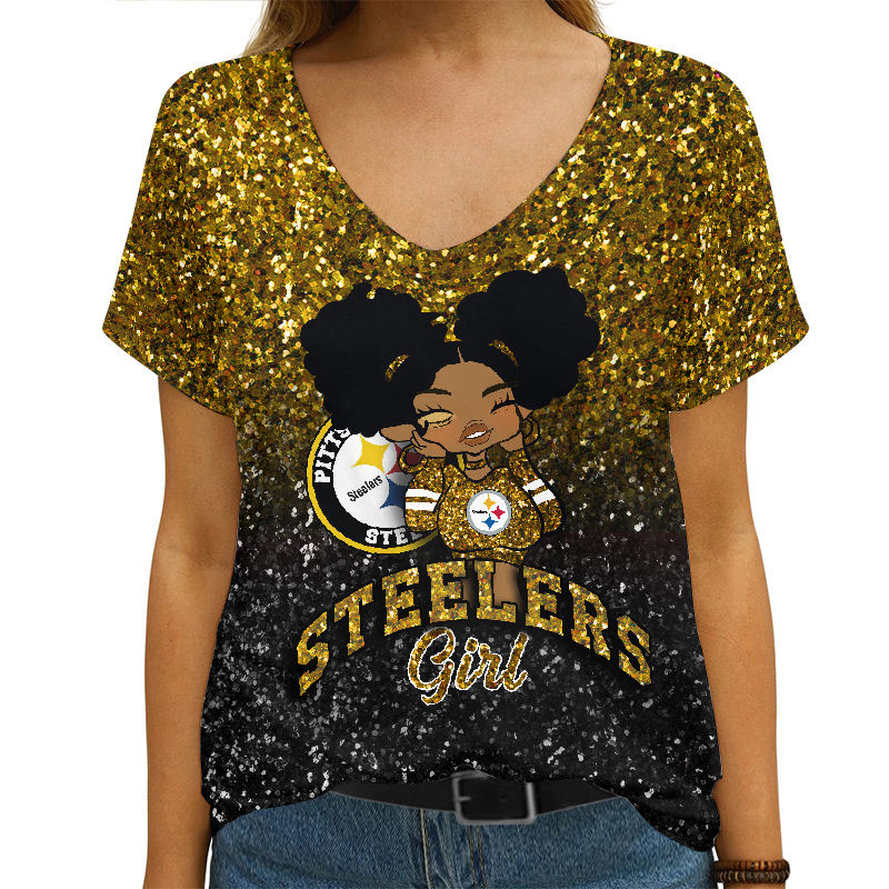 Pittsburgh Steelers V-Neck T-Shirt