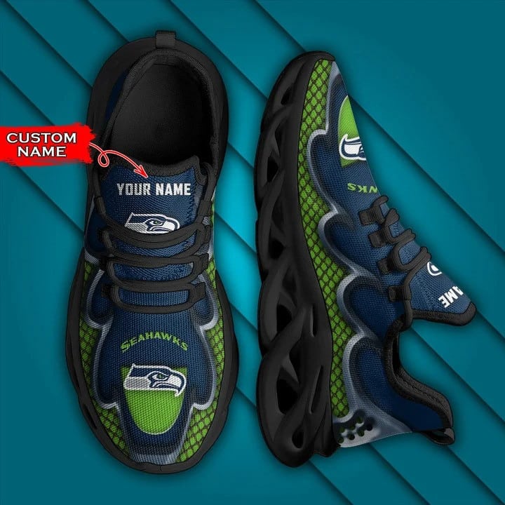 Seattle Seahawks Personalized Yezy Running Sneakers 6