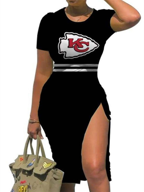 Kansas City Chiefs Slit Bodycon Dress