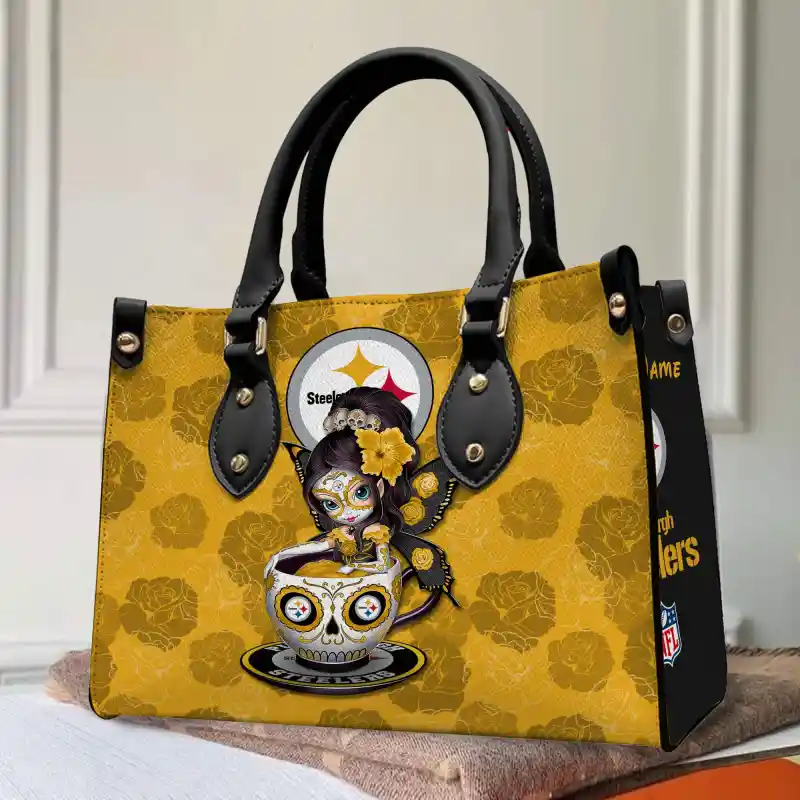 Pittsburgh Steelers Leather Hand Bag