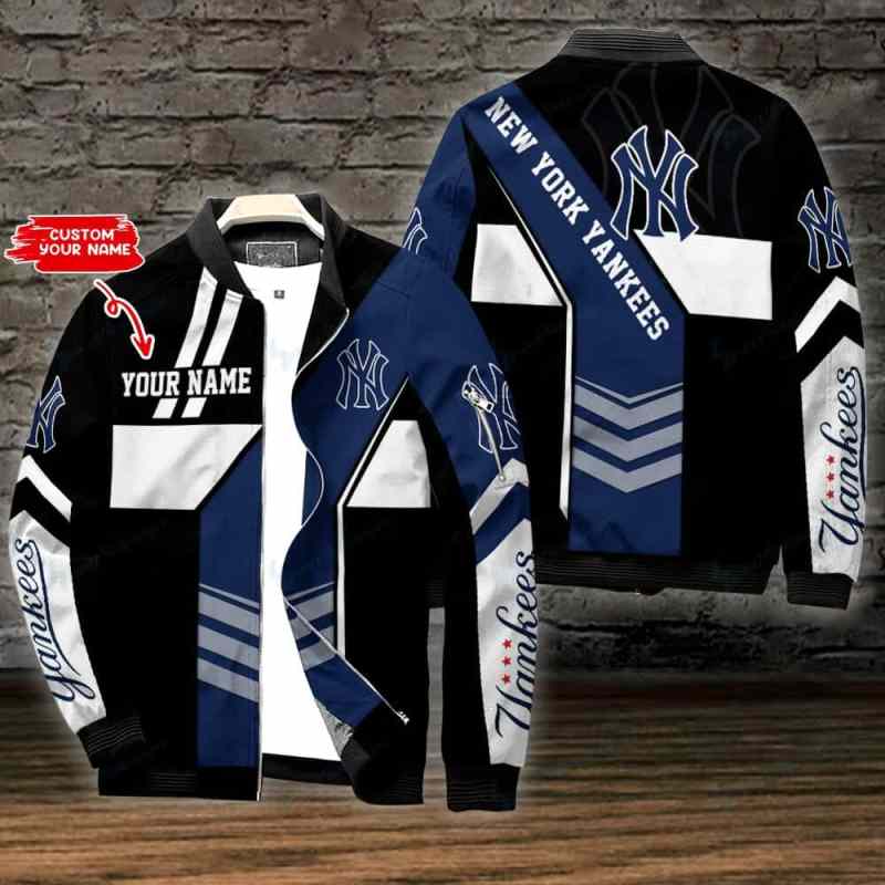 New York Yankees Personalized Bomber Jacket Front