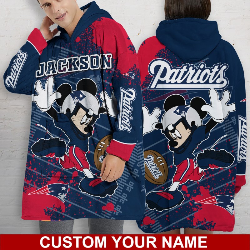 New England Patriots Personalized Snug Hoodie Front