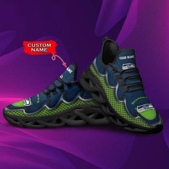 Seattle Seahawks Personalized Yezy Running Sneakers 5