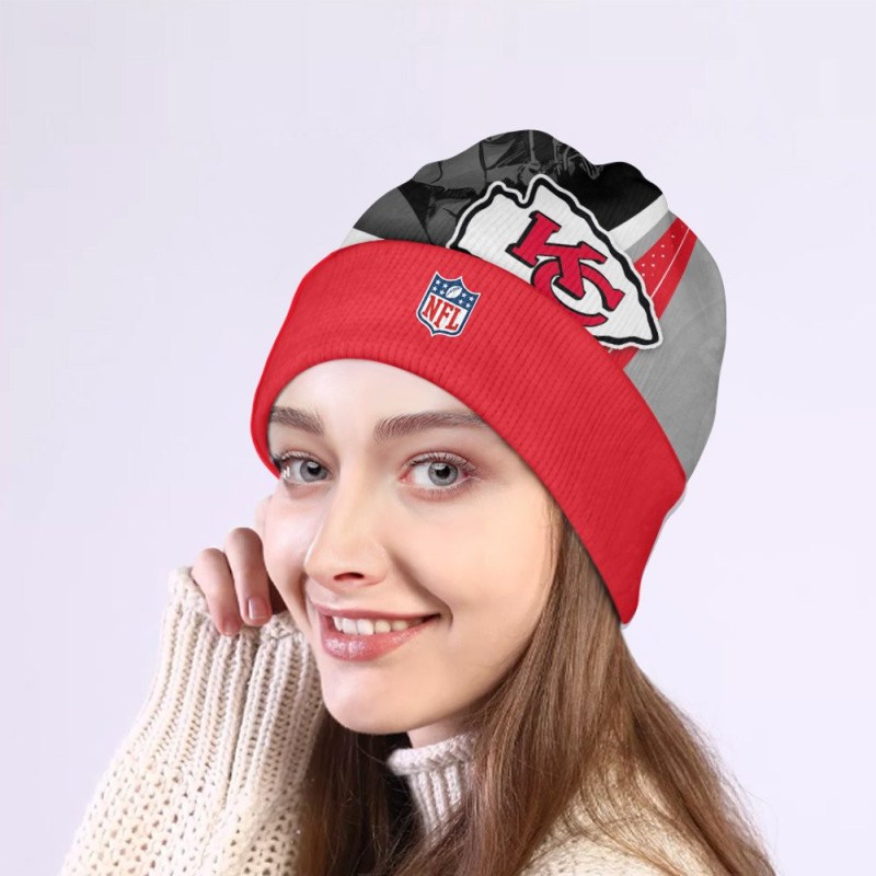 Kansas City Chiefs Personalized Beanie Display