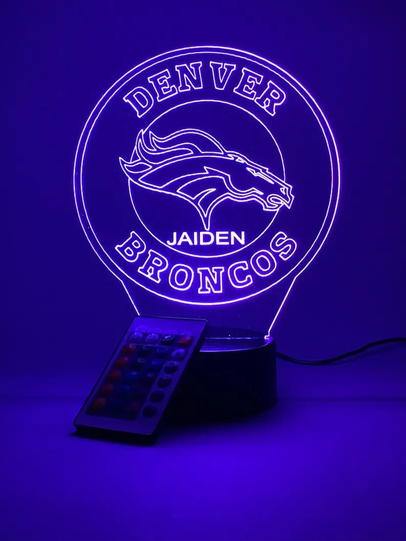 Home Decor Denver Broncos Lamp