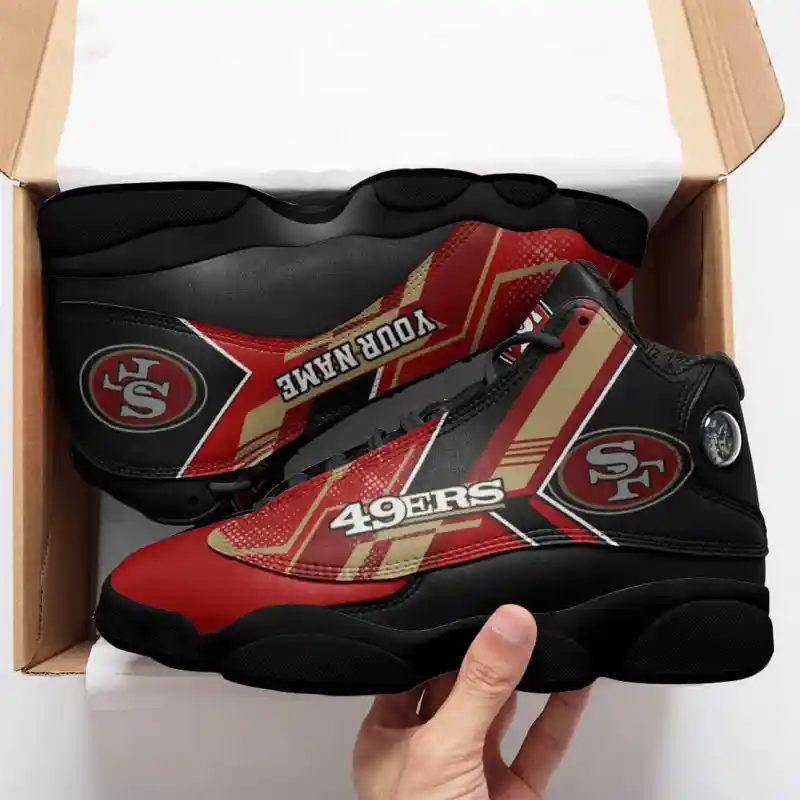 San Francisco 49ers Personalized AJD13 Sneakers