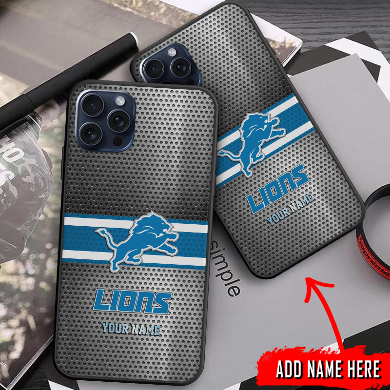 Detroit Lions Personalized Phone Case Side View