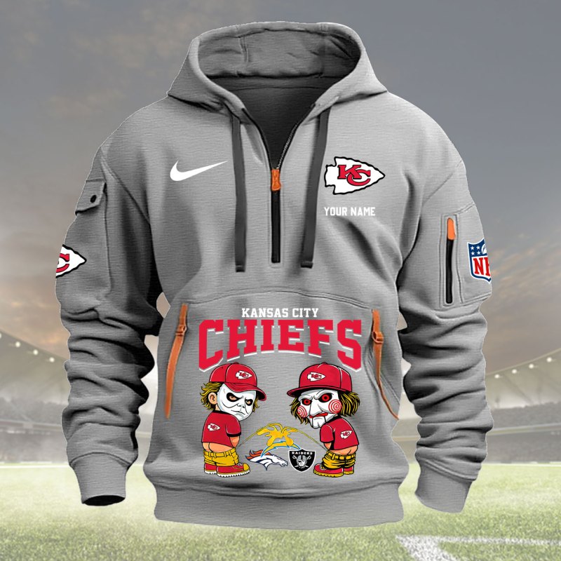 Light Gray Kansas City Chiefs Hoodie