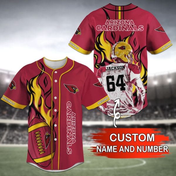 Arizona Cardinals Personalized Baseball Jersey