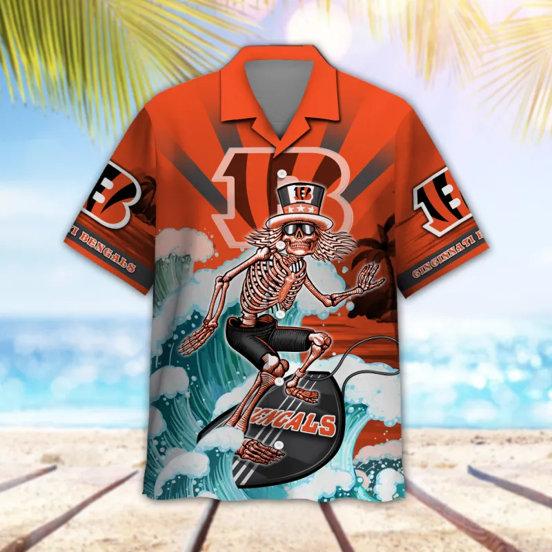 Cincinnati Bengals Button Shirt Front View
