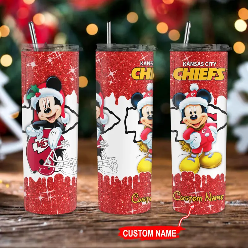Kansas City Chiefs Glitter Tumbler
