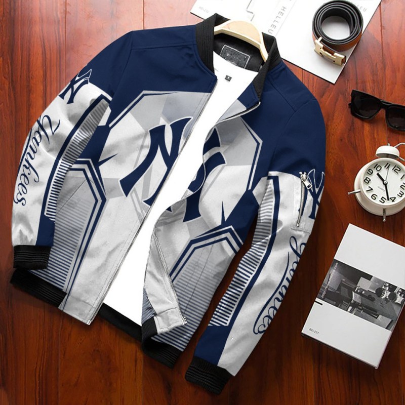 New York Giants Personalized Bomber Jacket Detail