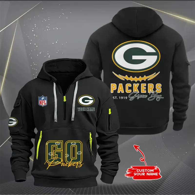 Green Bay Packers Quarter Zip Hoodie