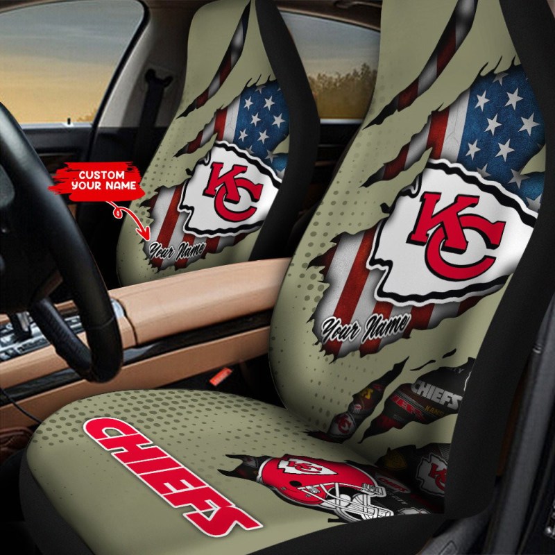 Kansas City Chiefs Personalized Car Seat Covers
