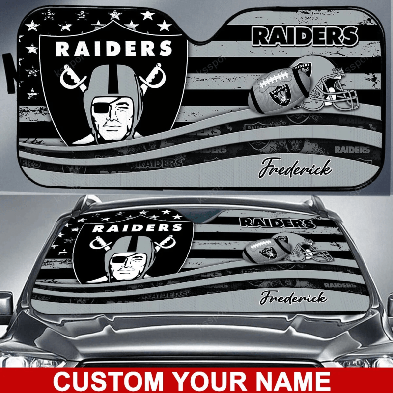Las Vegas Raiders Personalized Auto Sun Shade