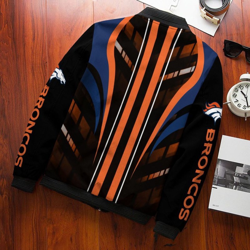 Denver Broncos Bomber Jacket Back View