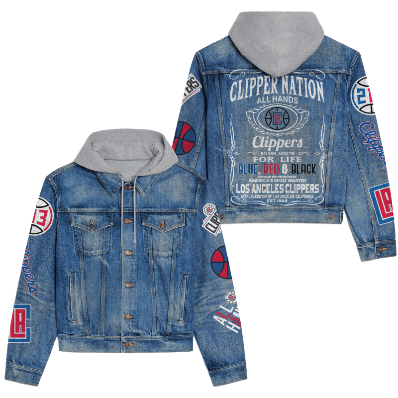 Los Angeles Chargers Premium Hooded Denim Jacket