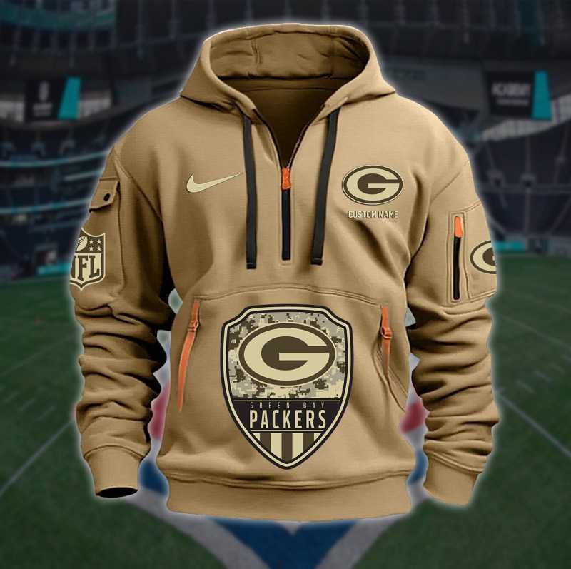 Green Bay Packers Quarter Zip Hoodie