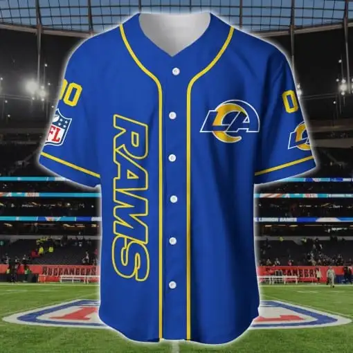 Los Angeles Rams Baseball Jersey Back View