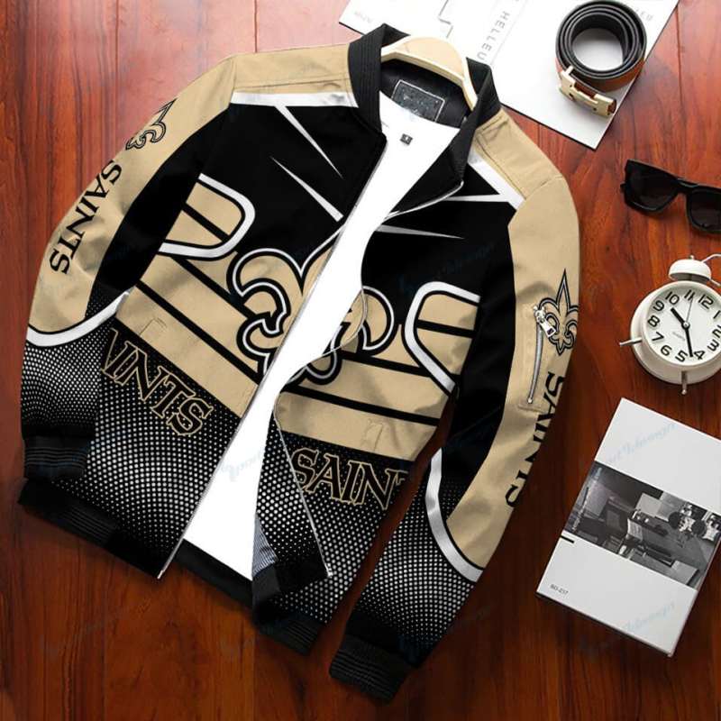 New Orleans Saints Bomber Jacket Back